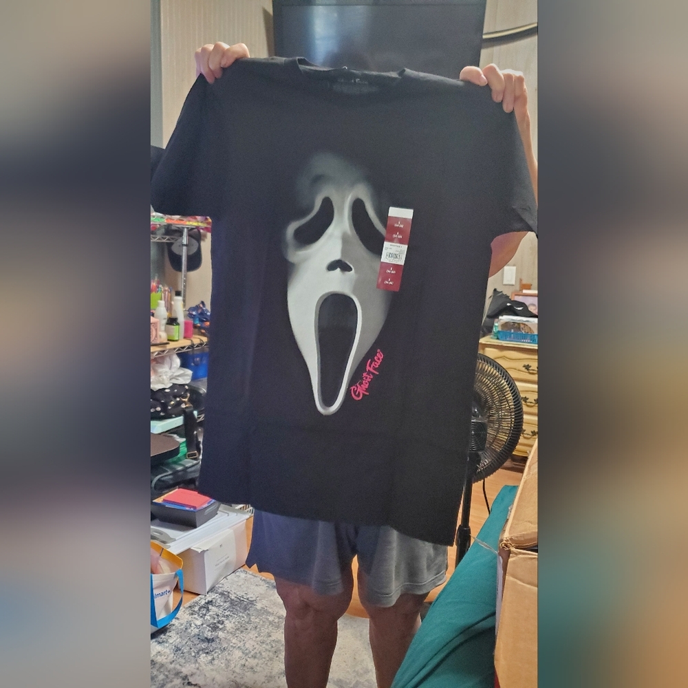 Ghost Face Black Short Sleeve Tee
